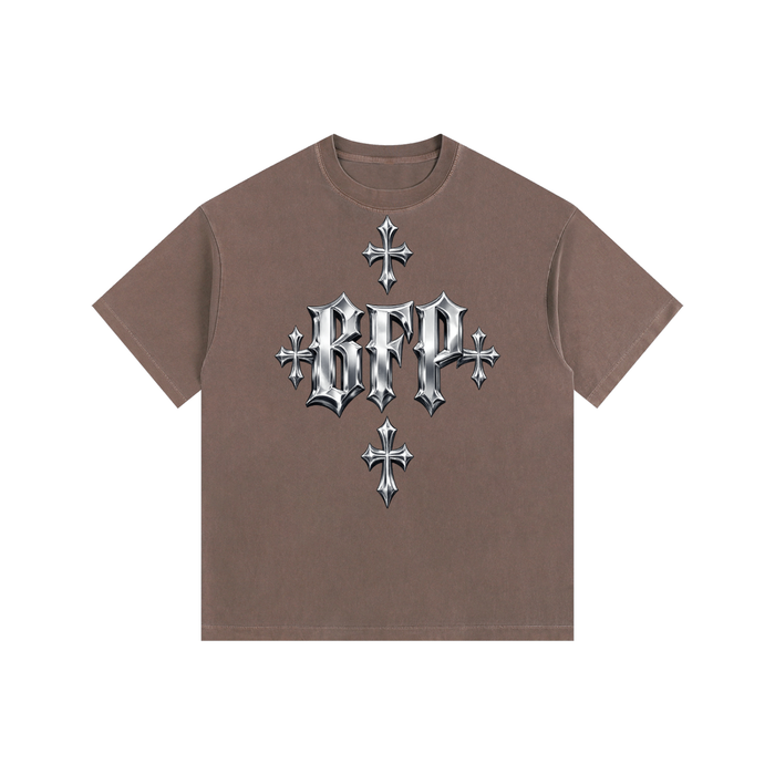 CHROME FUTURE Vintage Washed Oversized Cotton T-Shirt ODMPOD