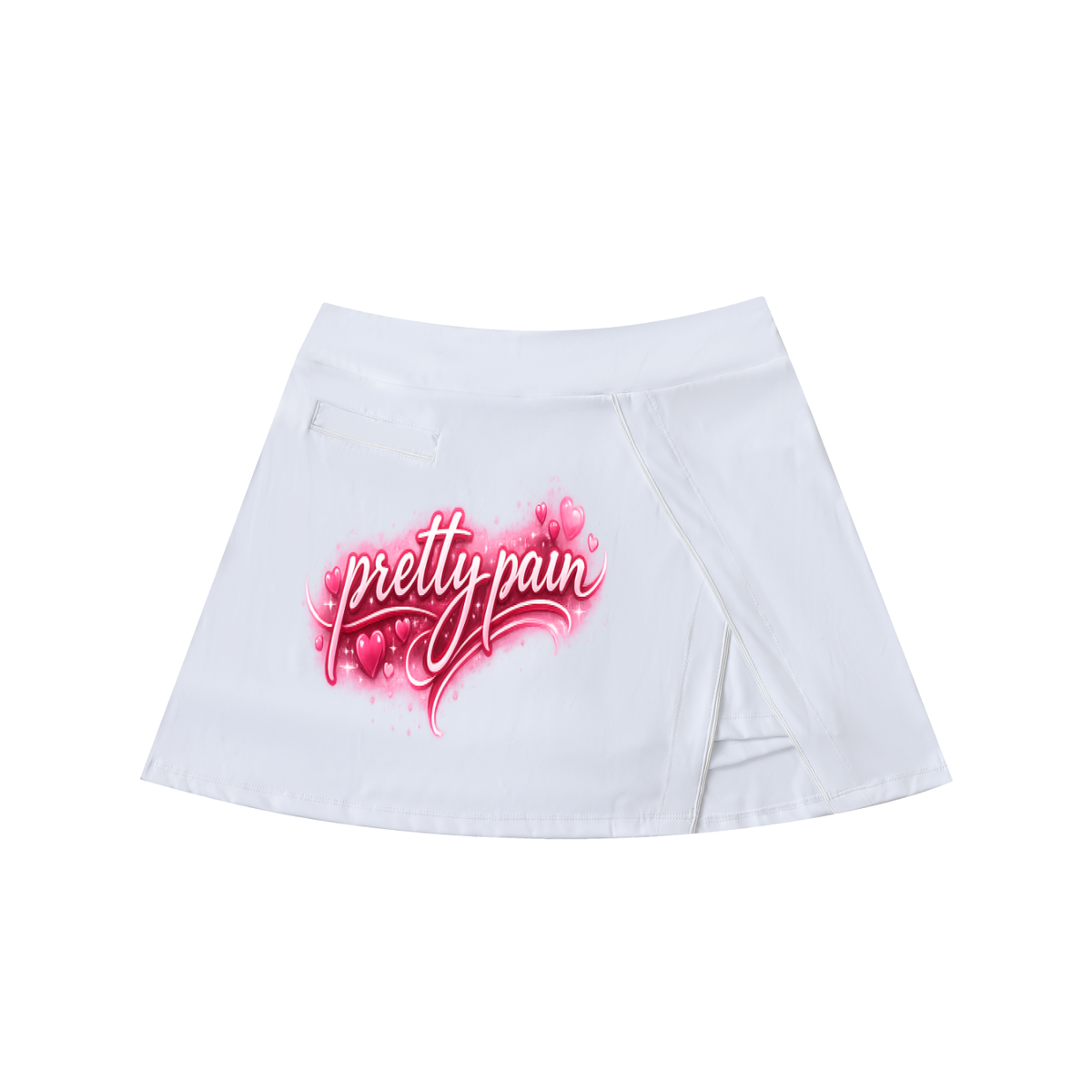 PRETTY PAIN High-Waist Pocketed A-Line Skirt ODMPOD