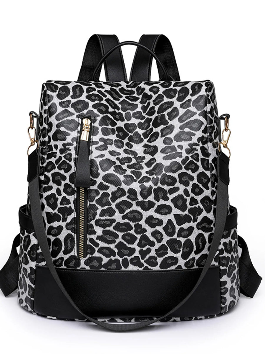 Leopard Print Backpack Bag