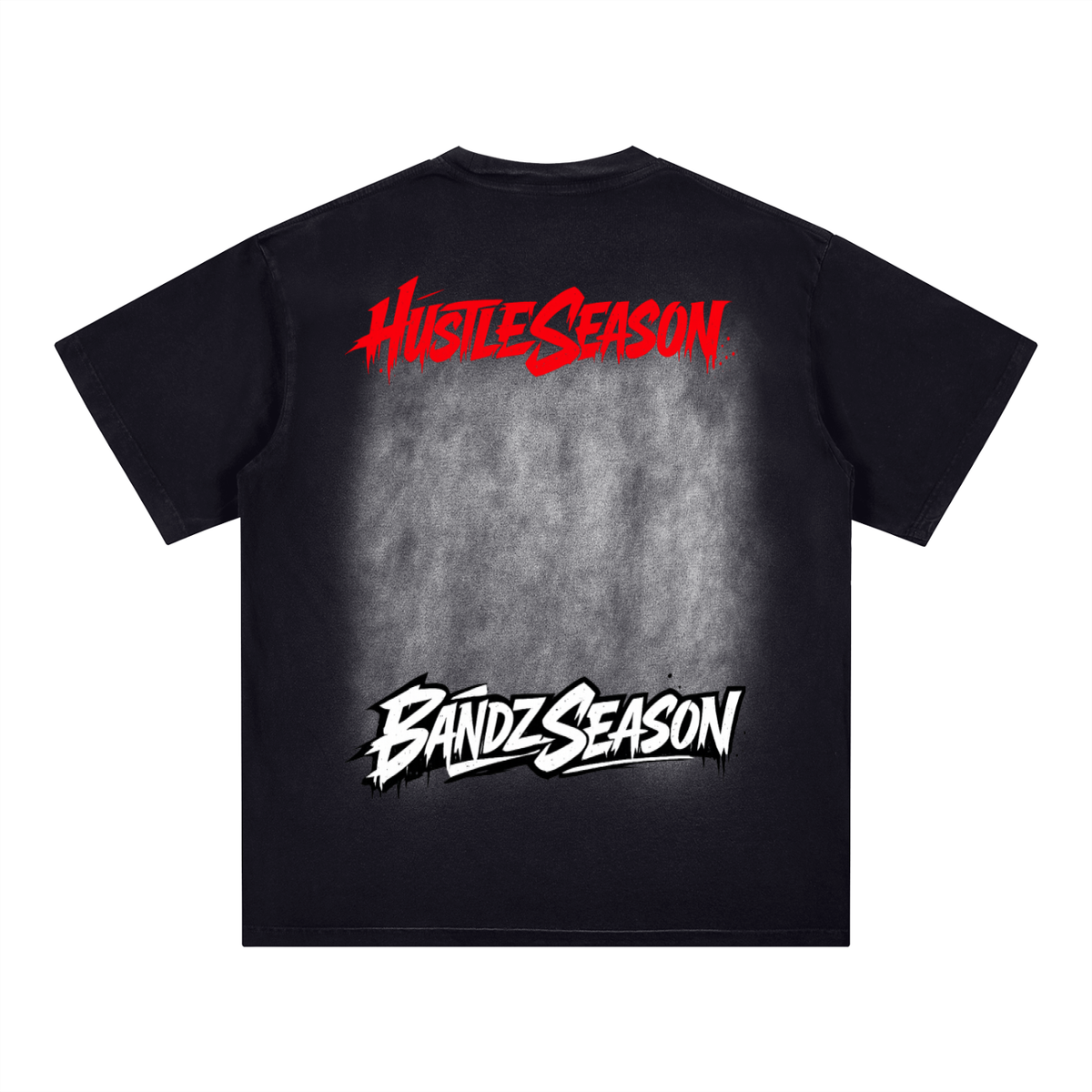 HUSTLE SEASON Square Patch Monkey Washed T-Shirt ODMPOD