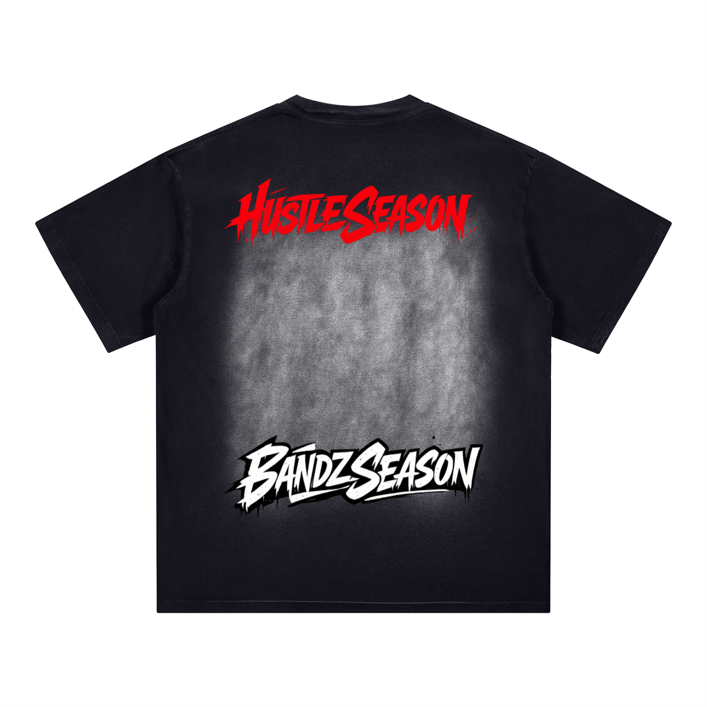 HUSTLE SEASON Square Patch Monkey Washed T-Shirt ODMPOD
