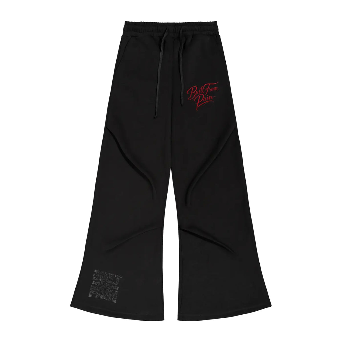 Unisex Wide Leg BUILT FROM PAIN Drawstring Sweatpants - Built From Pain Clothing