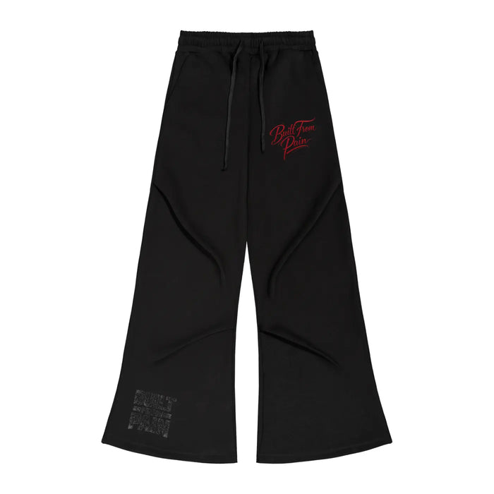 Unisex Wide Leg BUILT FROM PAIN Drawstring Sweatpants - Built From Pain Clothing