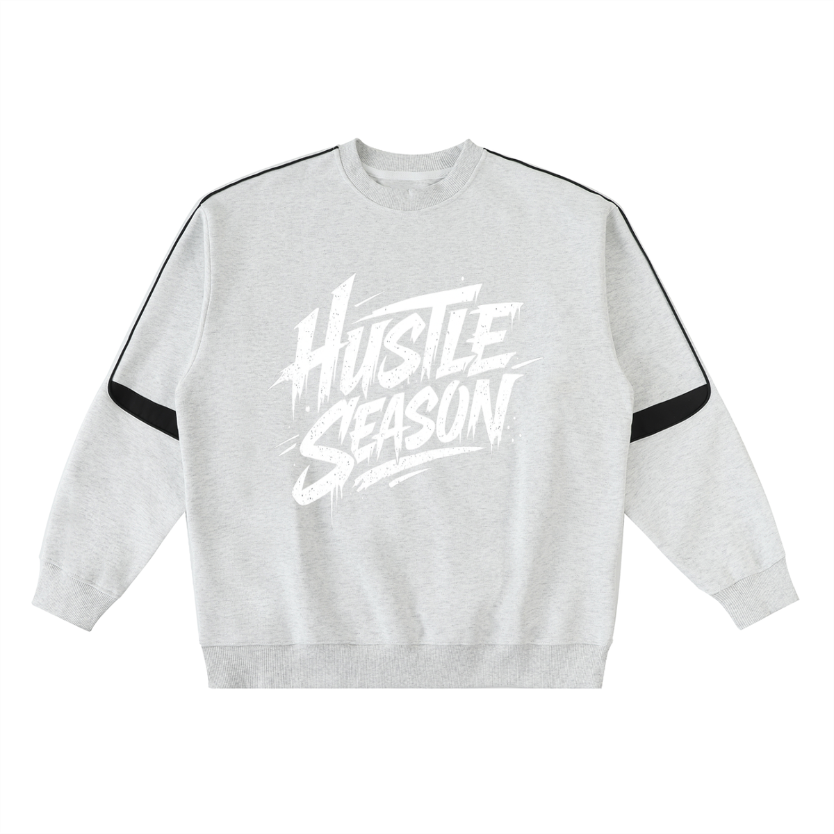 HUSTLE SEASON Oversized Crewneck Taped Sweatshirt ODMPOD
