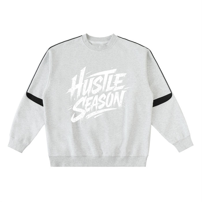 HUSTLE SEASON Oversized Crewneck Taped Sweatshirt ODMPOD