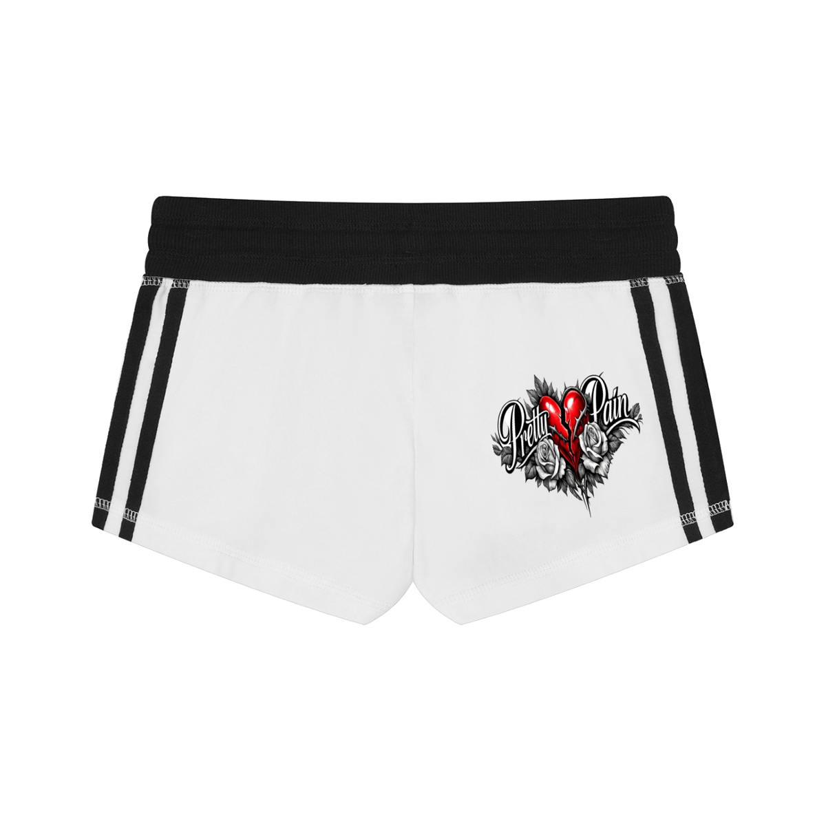 PRETTY PAIN Women's Contrast Stripe Track Shorts ODMPOD