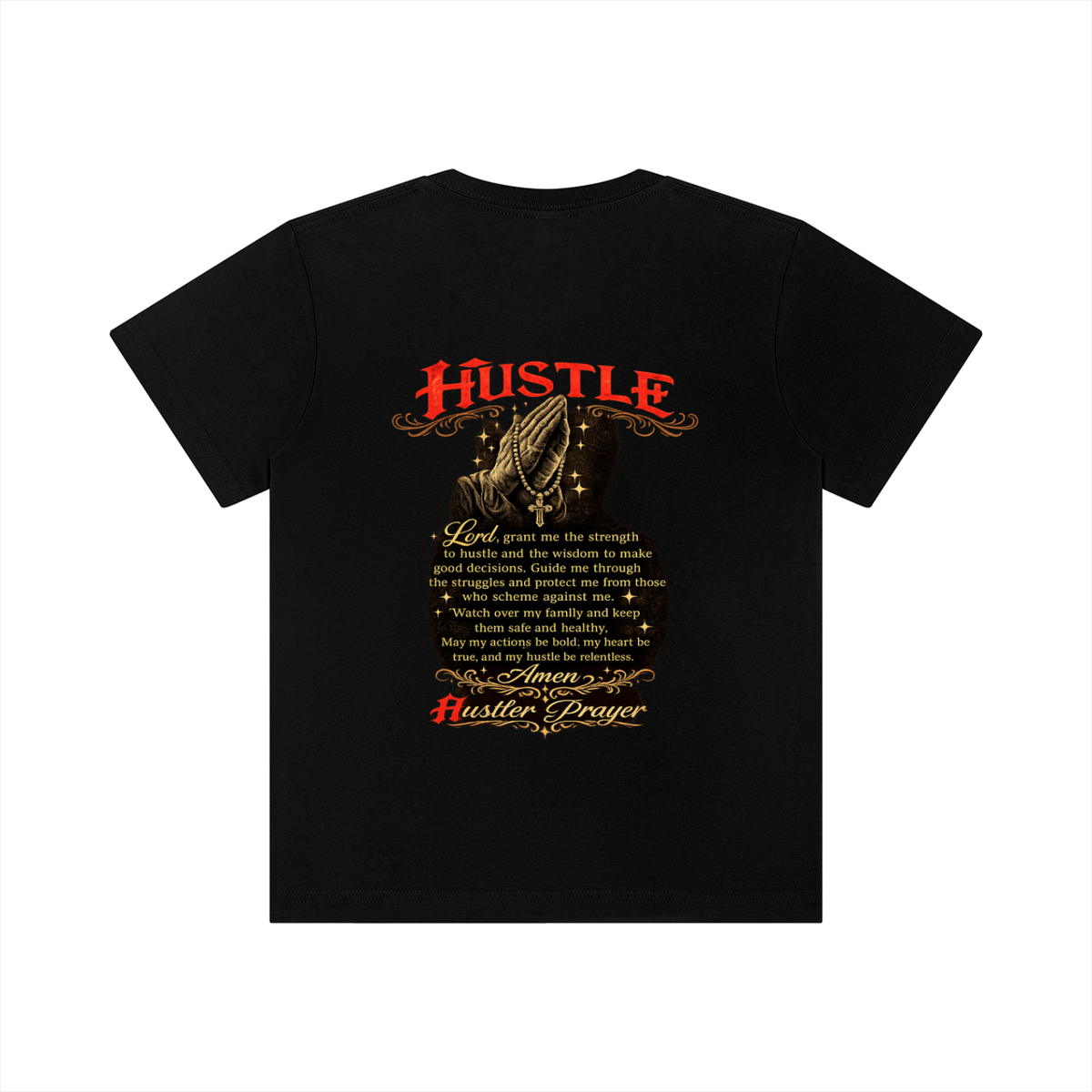 HUSTLE PRAYER Kid's Crewneck Short Sleeve T-Shirt