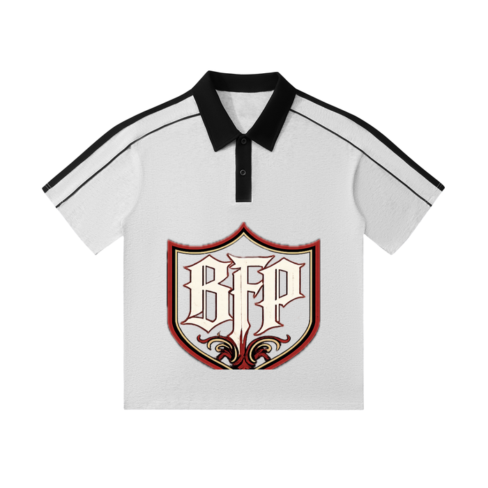 Contrast Collar Short-Sleeve Polo Shirt ODMPOD