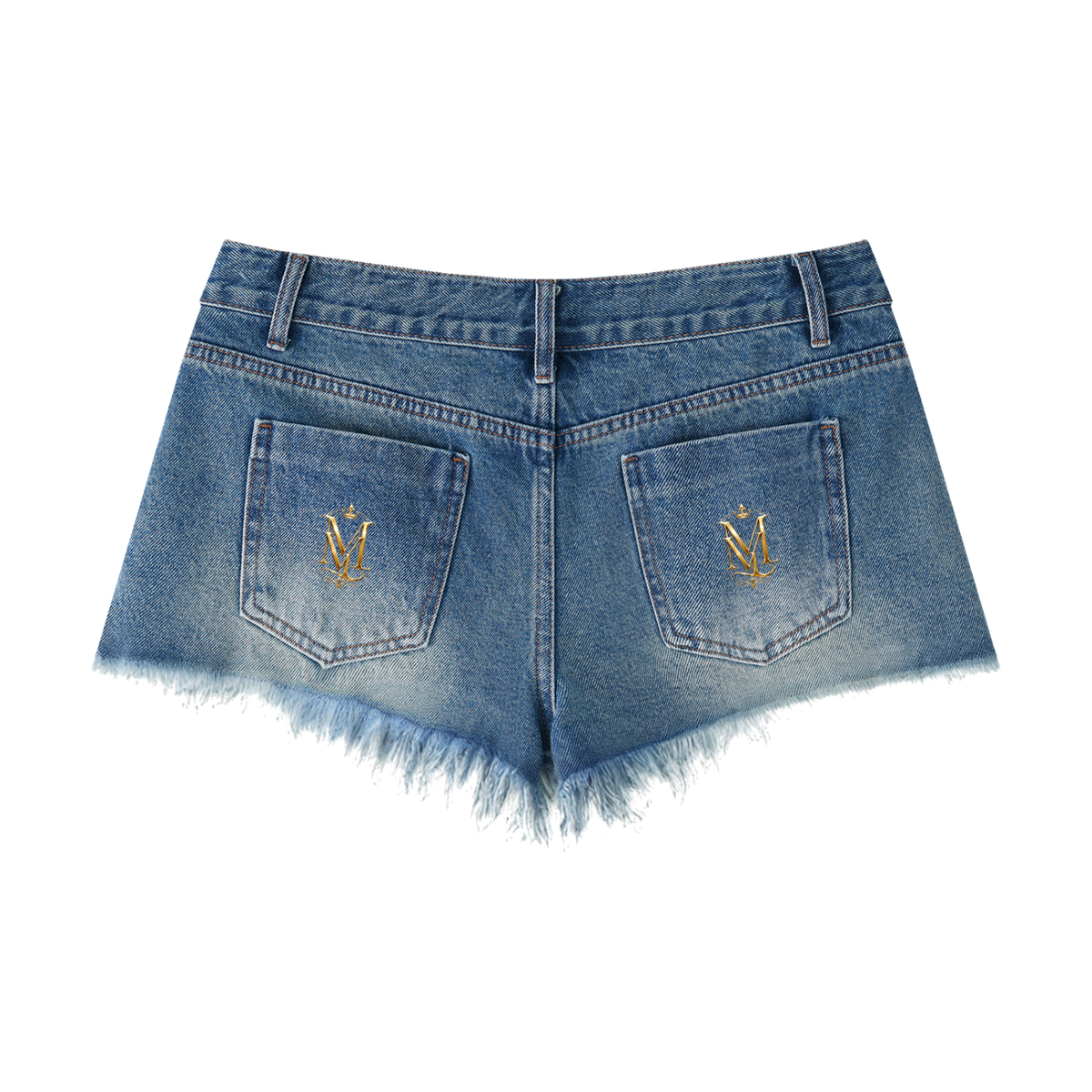MAVÈ LUXURY Women's Vintage Wash Raw Hem Denim Shorts