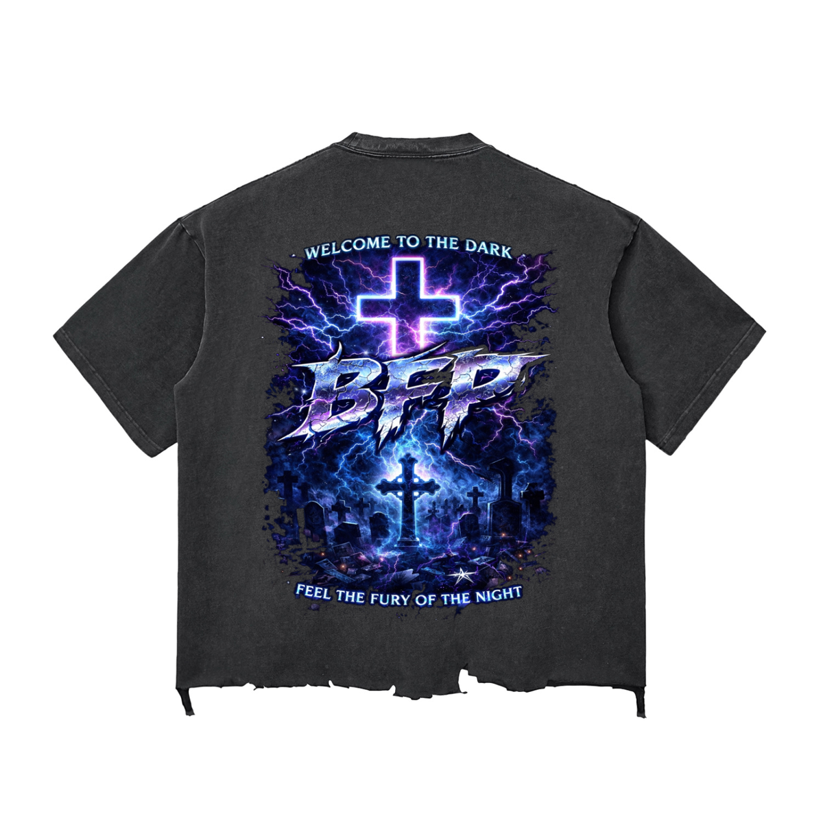 DARKSIDE Snow Wash Raw-Hem Boxy T-shirt ODMPOD
