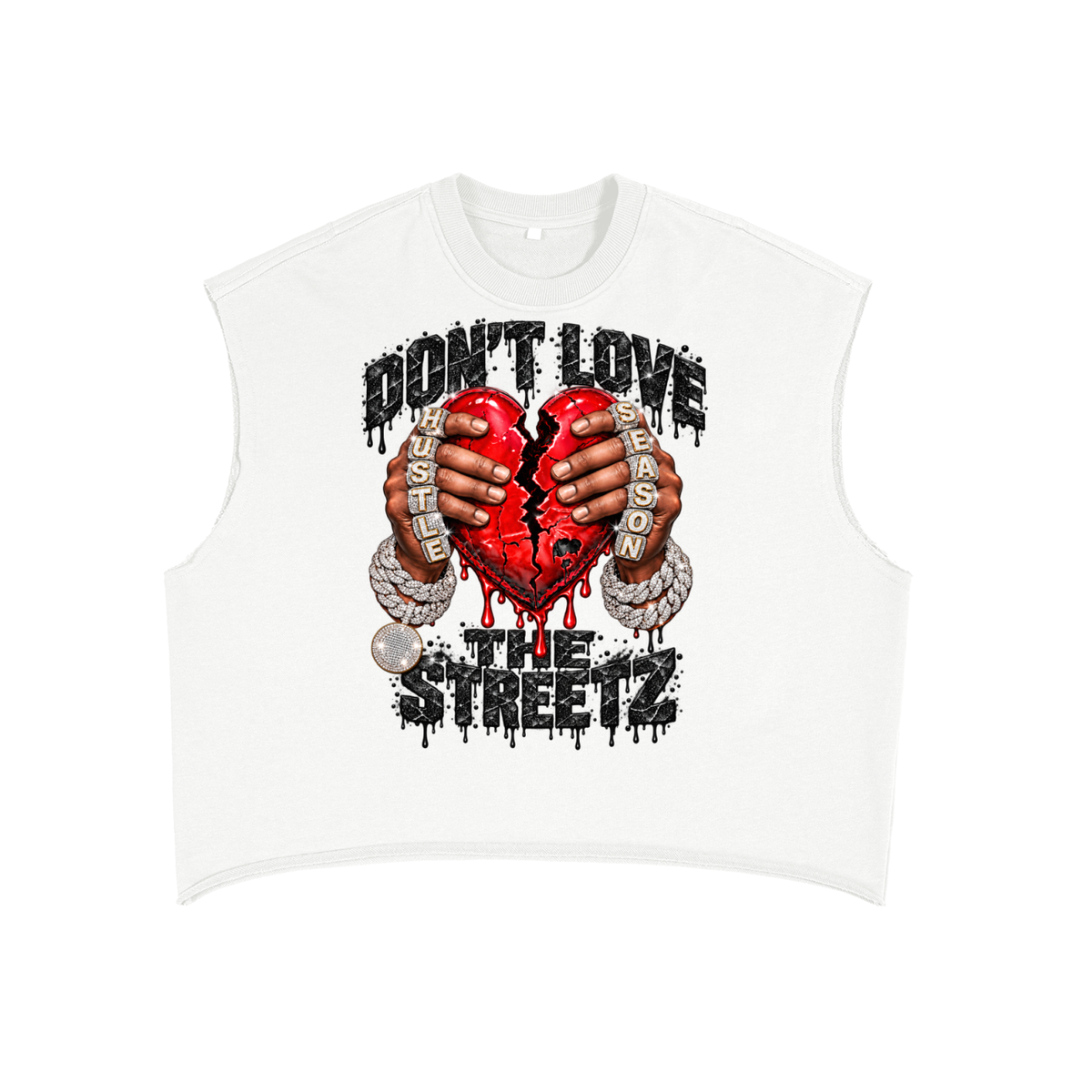 DONT LOVE THE STREETZ French Terry Boxy Tank Top