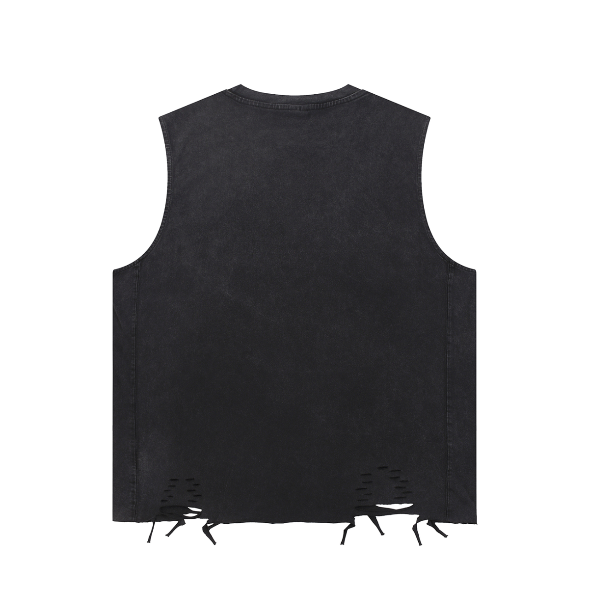 HUSTLE SEASON Snow Washed Raw-Hem Tank Top ODMPOD