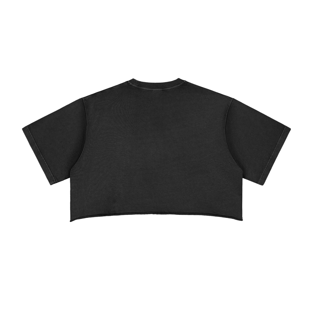 MAvè Baby Snow Washed Raw Edge Crop Top