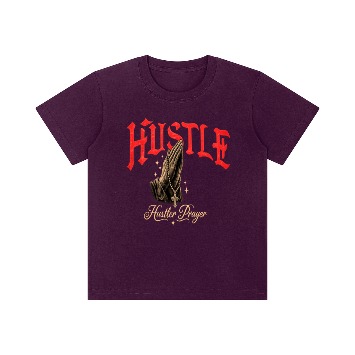 HUSTLE PRAYER Kid's Crewneck Short Sleeve T-Shirt