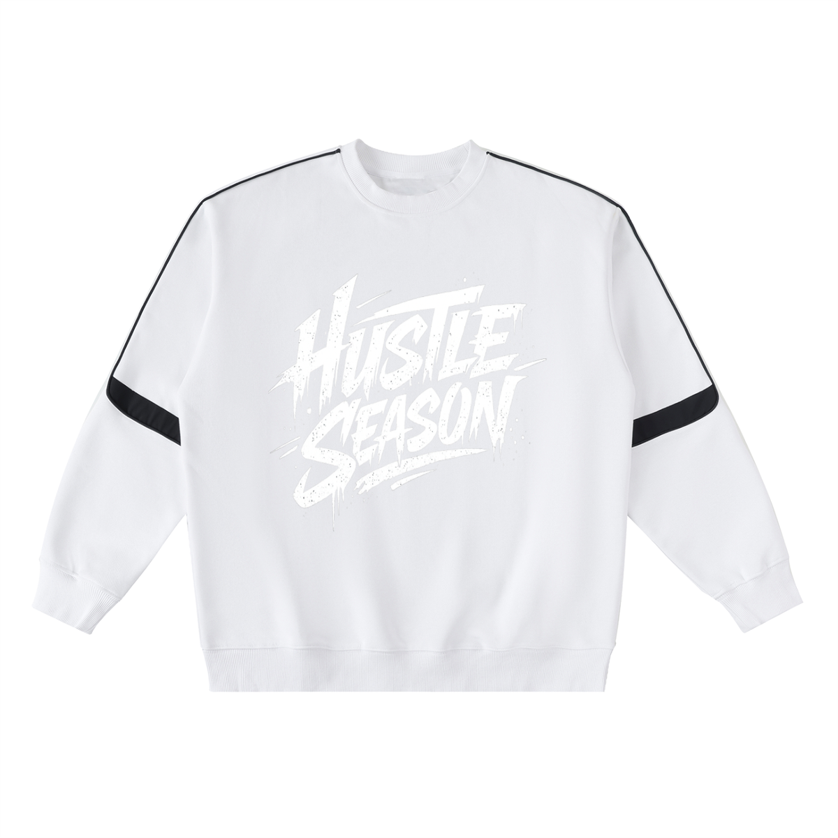 HUSTLE SEASON Oversized Crewneck Taped Sweatshirt ODMPOD