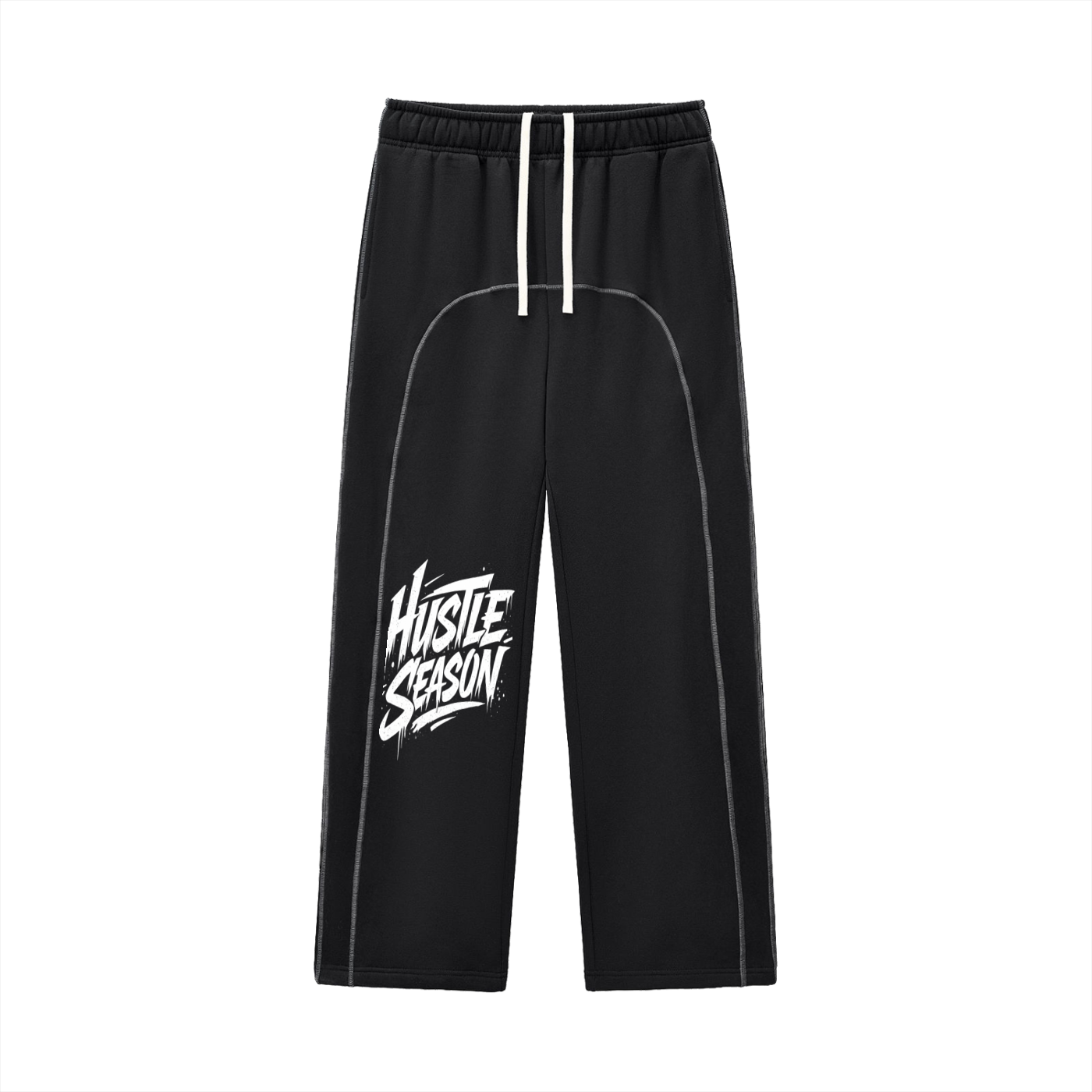 HUSTLE SEASON Contrast-Stitched Fleece Sweatpants ODMPOD