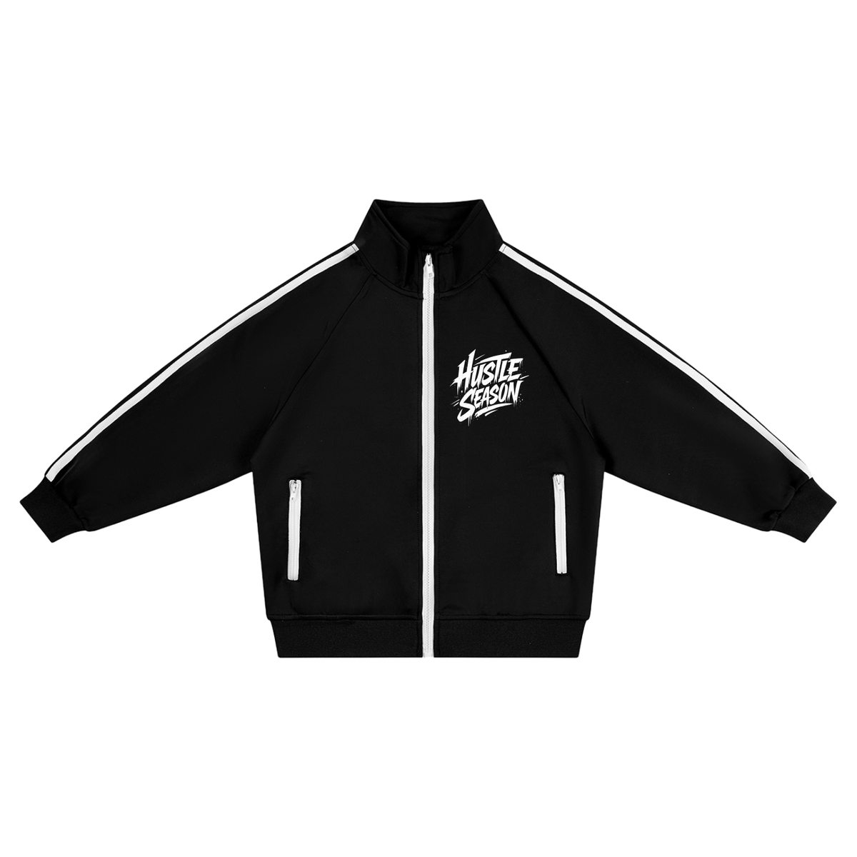 Kids HUSTLE SEASON ’ Contrast Tape Coach Jacket ODMPOD