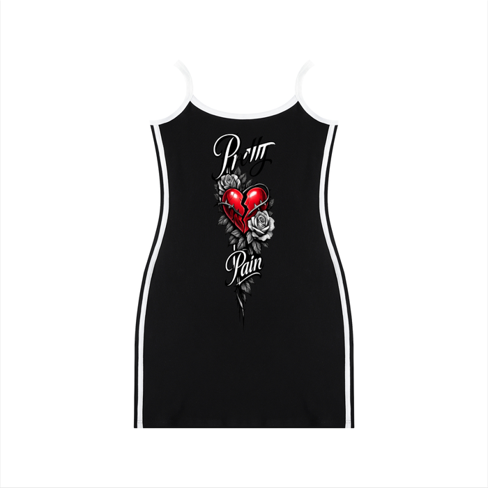 PRETTY PAIN Women's Color Block Mini Dress ODMPOD