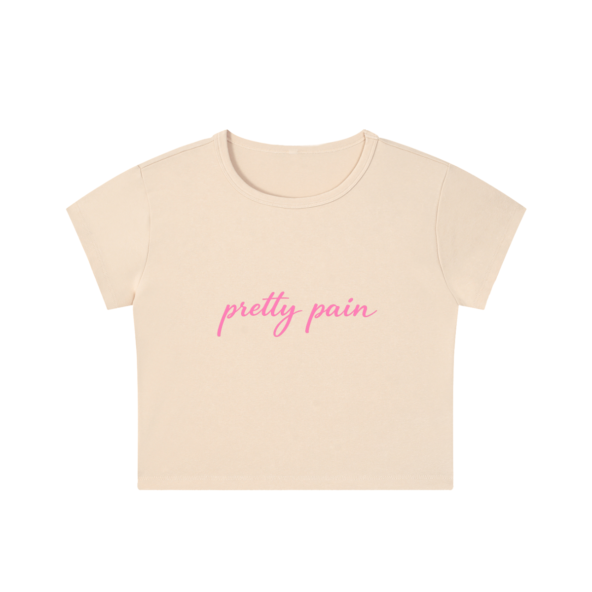 PRETTY PAIN Snow Washed Crop Top ODMPOD