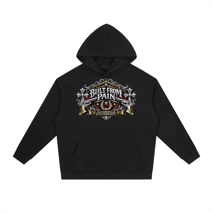 2 GUNS CHROME Essential Heavyweight Drop-Shoulder Hoodie ODMPOD