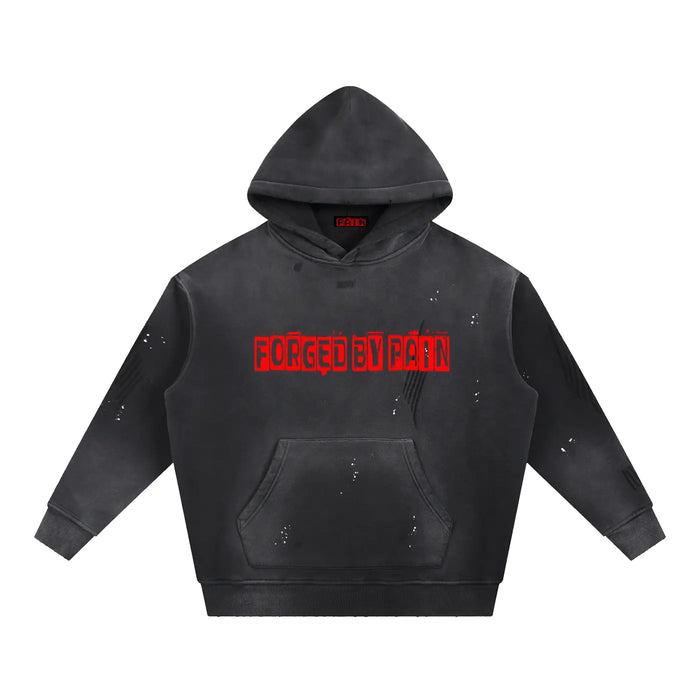 BFP Vintage Washed Forged by Pain Fleece Hoodie - Built From Pain Clothing