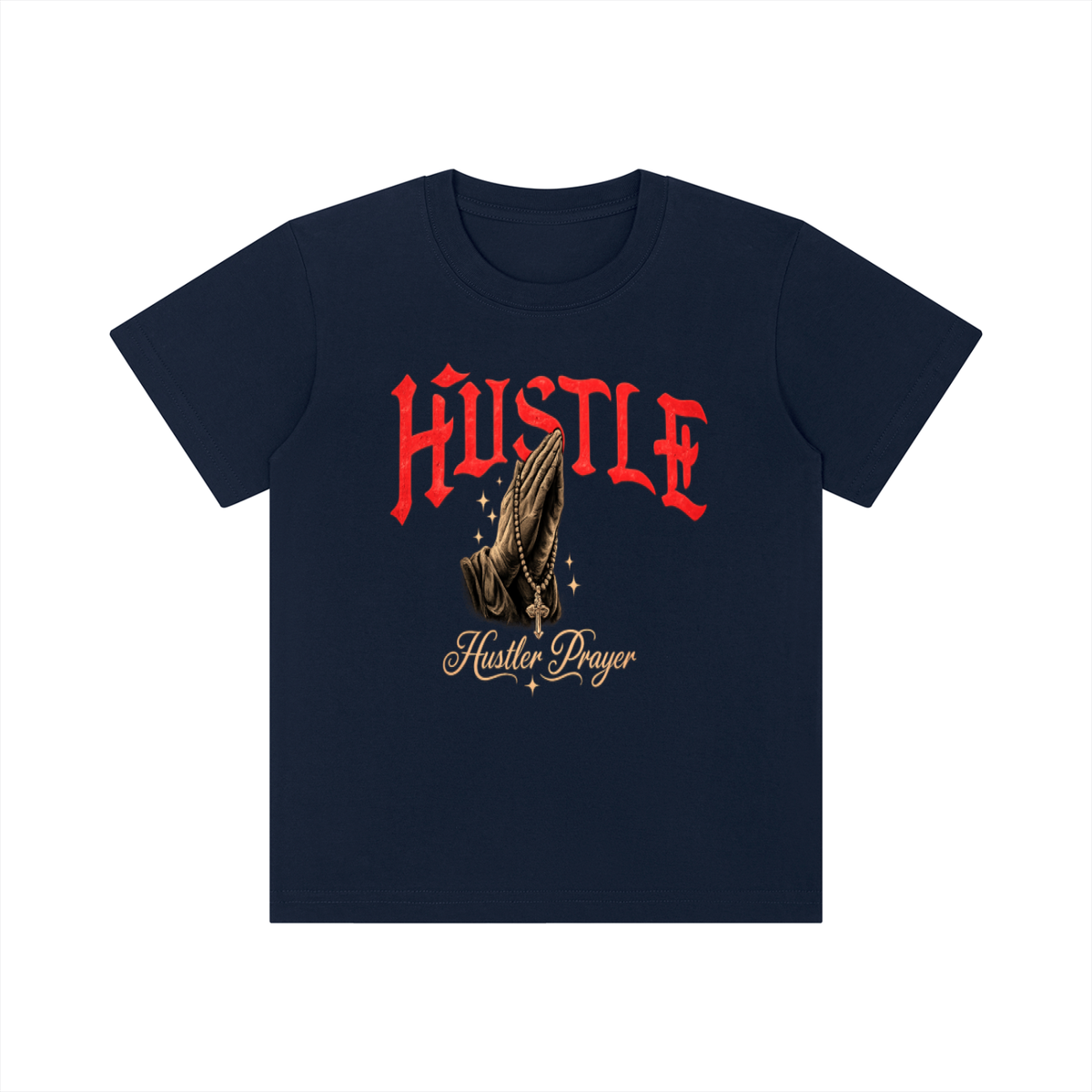 HUSTLE PRAYER Kid's Crewneck Short Sleeve T-Shirt