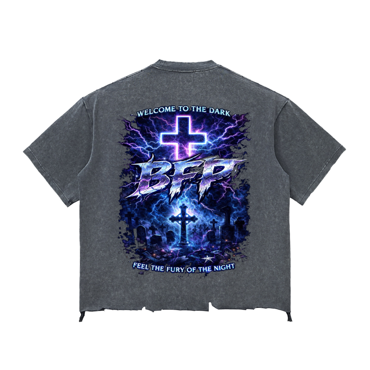 DARKSIDE Snow Wash Raw-Hem Boxy T-shirt ODMPOD
