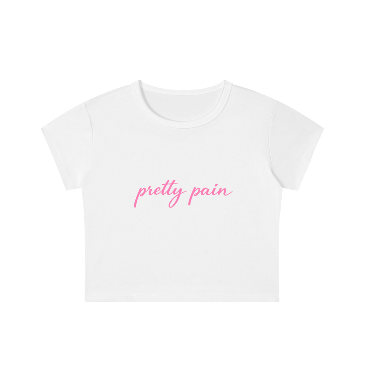 PRETTY PAIN Snow Washed Crop Top ODMPOD