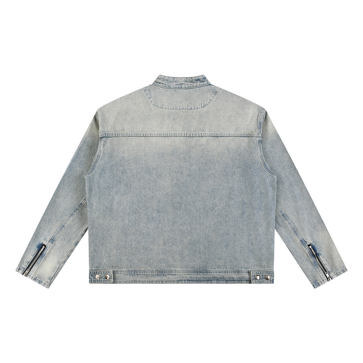 Vintage Wash Zip Denim Jacket ODMPOD