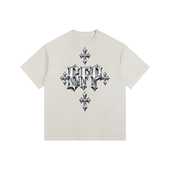 CHROME FUTURE Vintage Washed Oversized Cotton T-Shirt ODMPOD