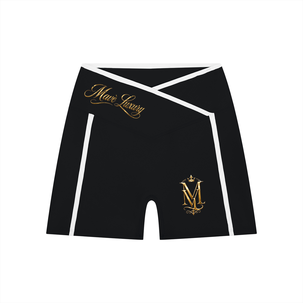 MAVÈ LUXURY Women’s High Rise Color Block Yoga Shorts