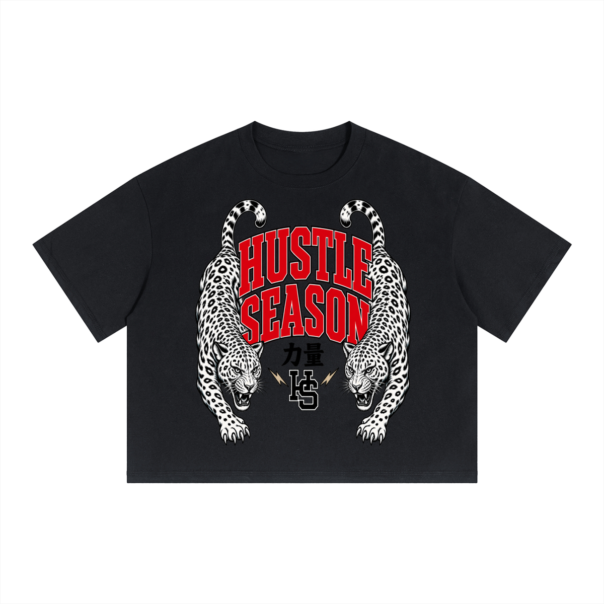 Chinese Hustle Unisex Boxy Drop Shoulder Crop T-Shirt
