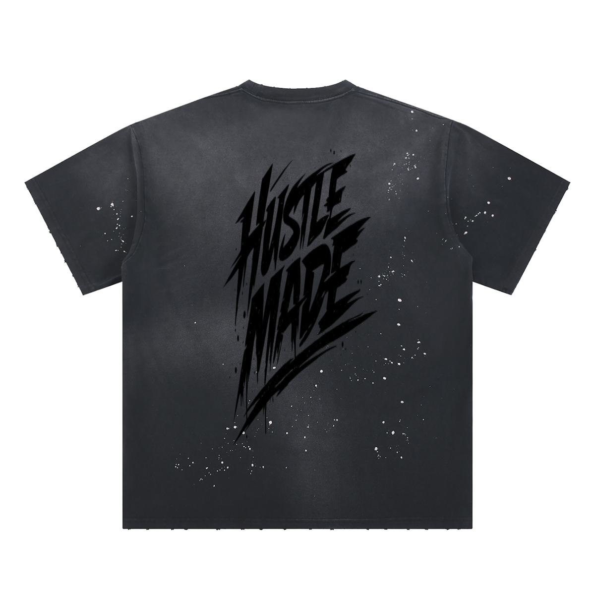 BORN BROKE/RICH Hand-Frayed Sunfade Paint Splatter T-Shirt ODMPOD