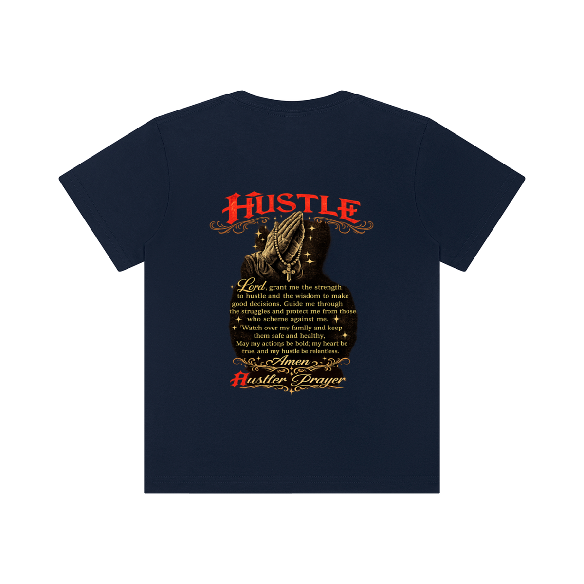 HUSTLE PRAYER Kid's Crewneck Short Sleeve T-Shirt
