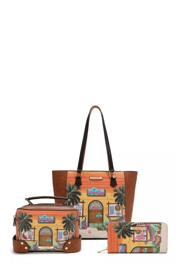 Nicole Lee USA Sun and Sand 3 Piece Bag Set
