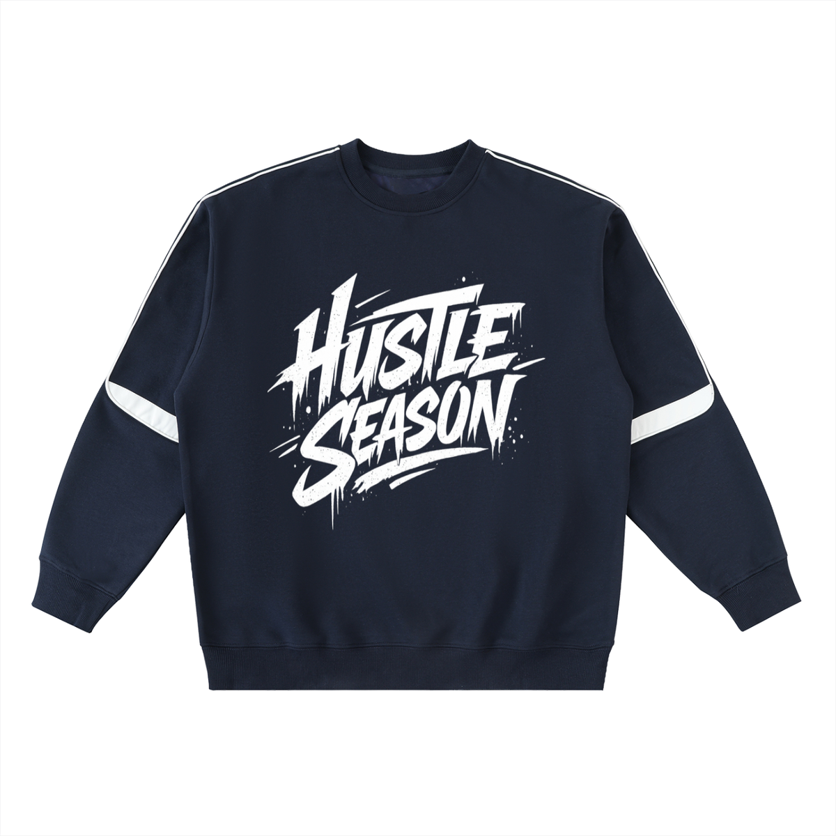 HUSTLE SEASON Oversized Crewneck Taped Sweatshirt ODMPOD