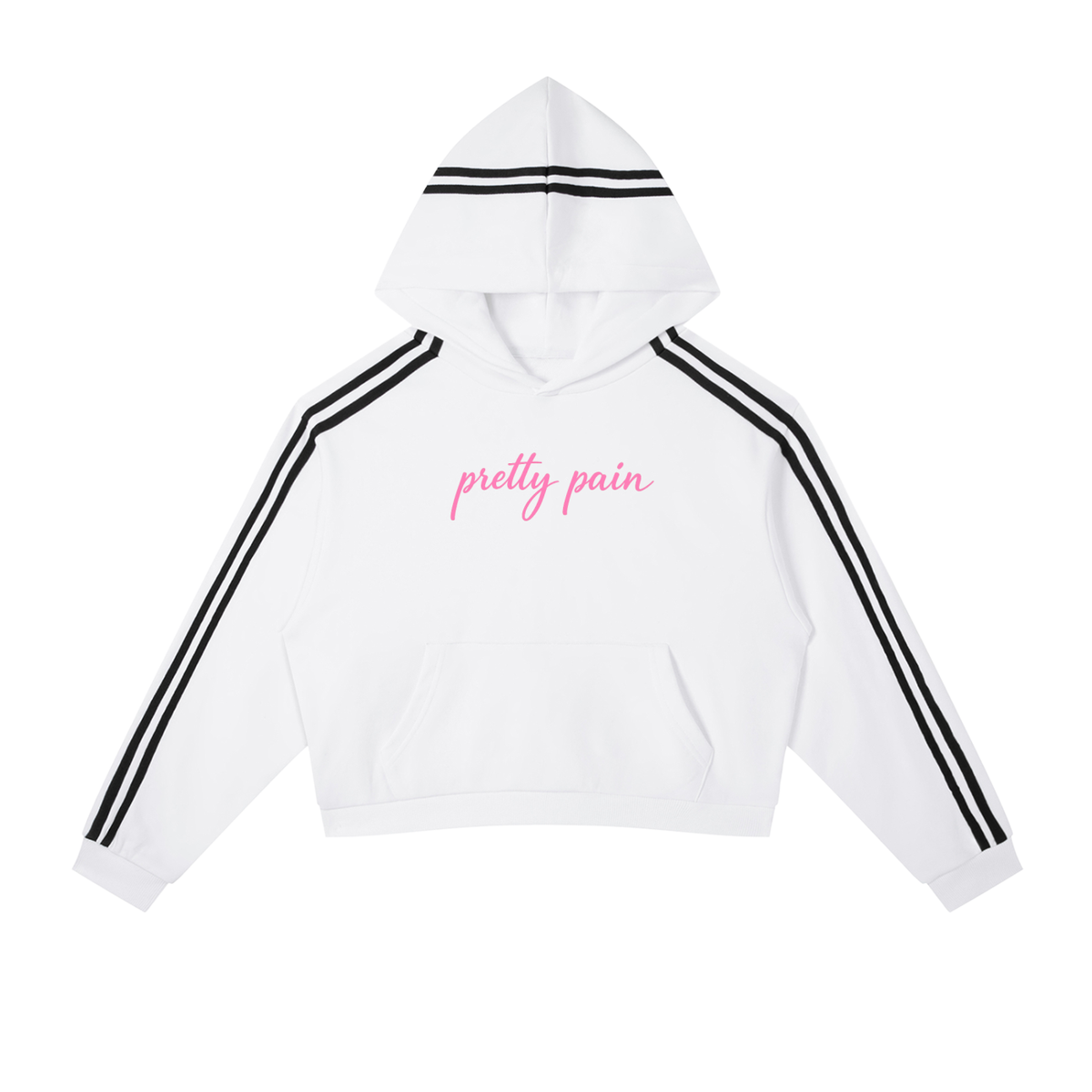 Contrast Side Stripe Cropped Hoodie ODMPOD