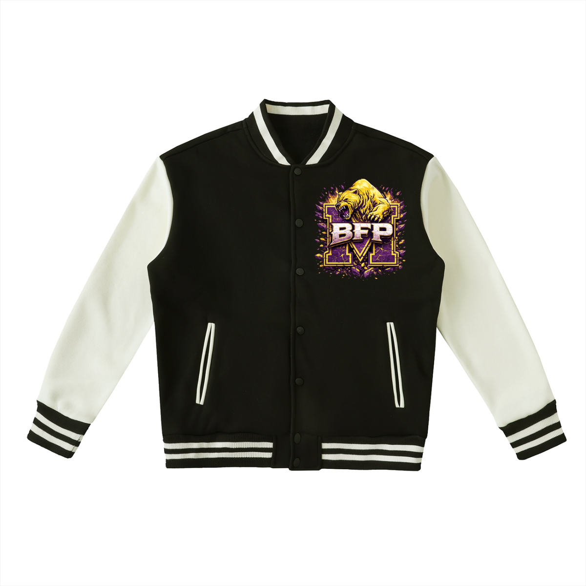 Two-Tone Fleeced Varsity Jacket ODMPOD