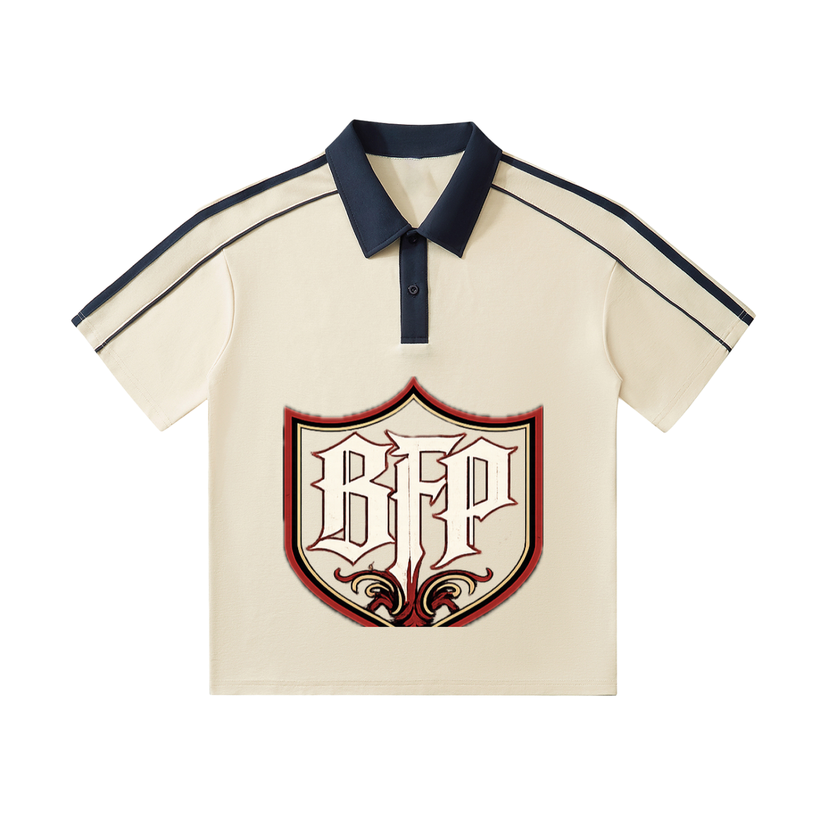 Contrast Collar Short-Sleeve Polo Shirt ODMPOD