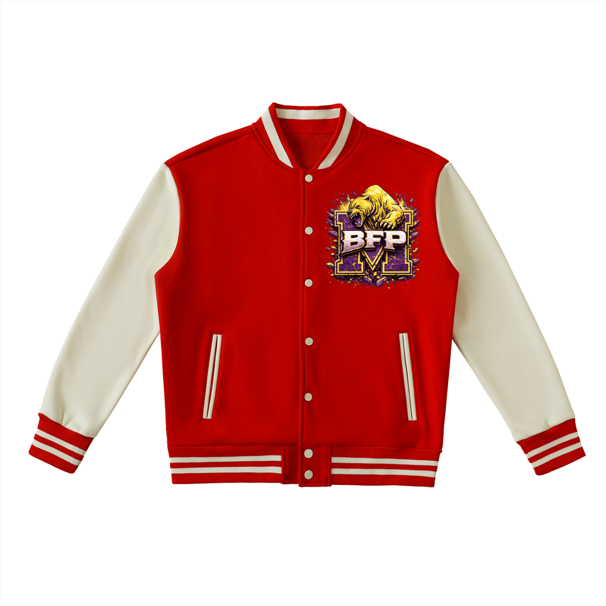 Two-Tone Fleeced Varsity Jacket ODMPOD