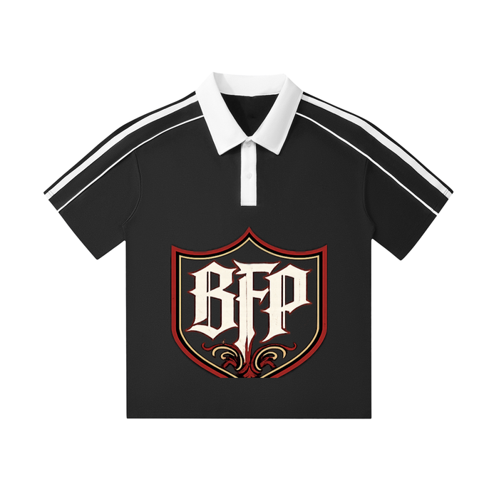 Contrast Collar Short-Sleeve Polo Shirt ODMPOD