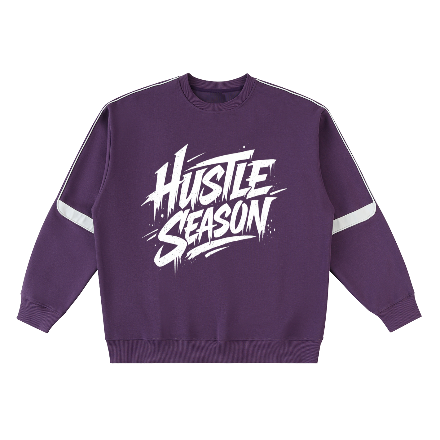HUSTLE SEASON Oversized Crewneck Taped Sweatshirt ODMPOD