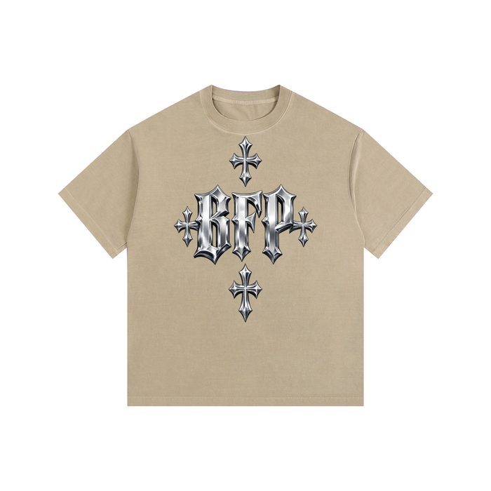 CHROME FUTURE Vintage Washed Oversized Cotton T-Shirt ODMPOD