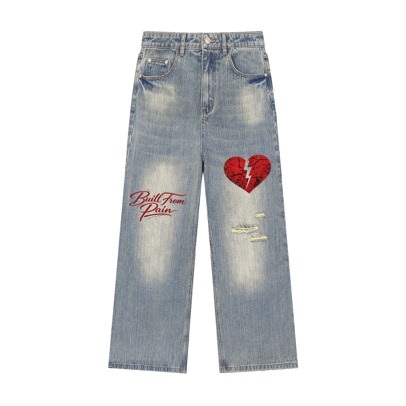Men BFP Vintage Wash Distressed Denim Jeans ODMPOD