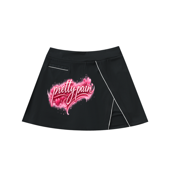 PRETTY PAIN High-Waist Pocketed A-Line Skirt ODMPOD