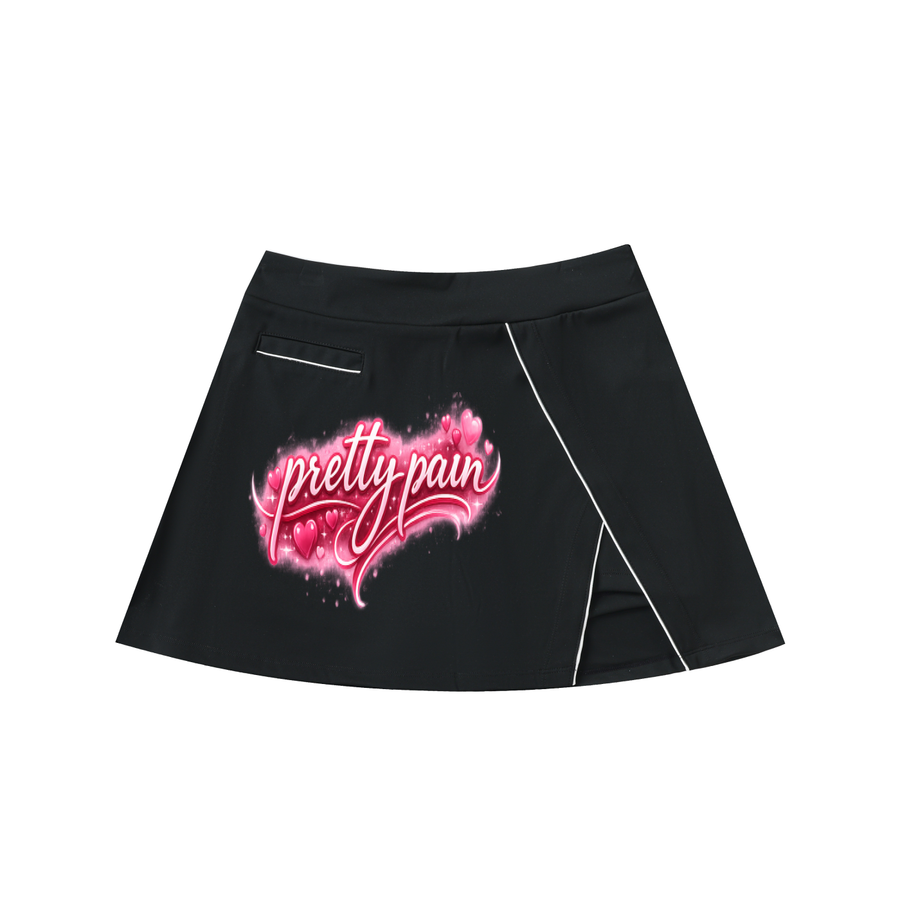 PRETTY PAIN High-Waist Pocketed A-Line Skirt