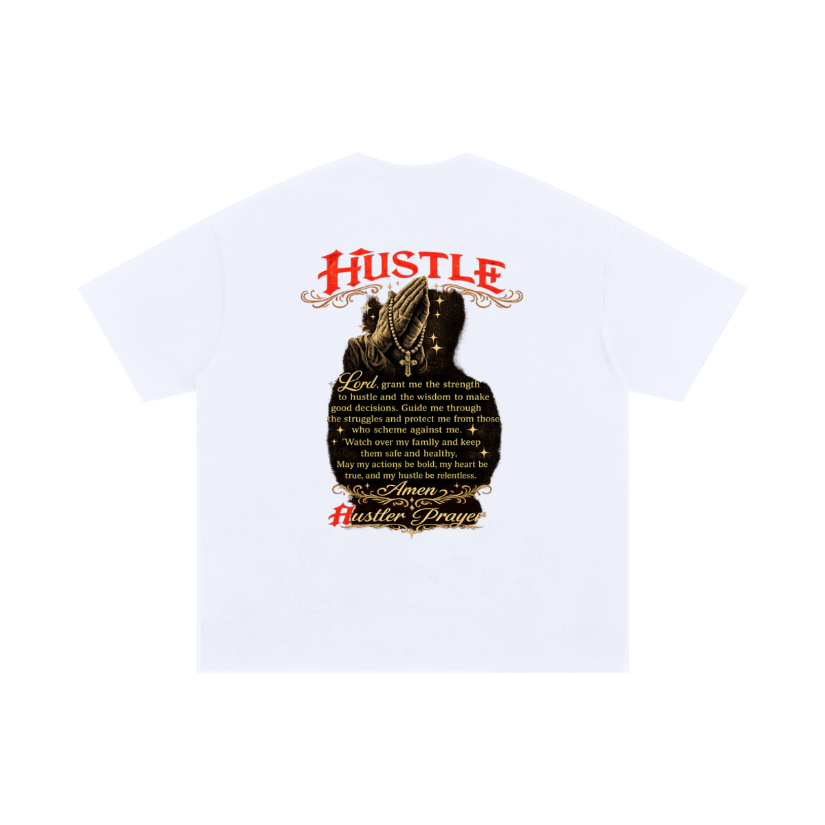 HUSTLER PRAYER Unisex Oversized Cotton T-Shirt
