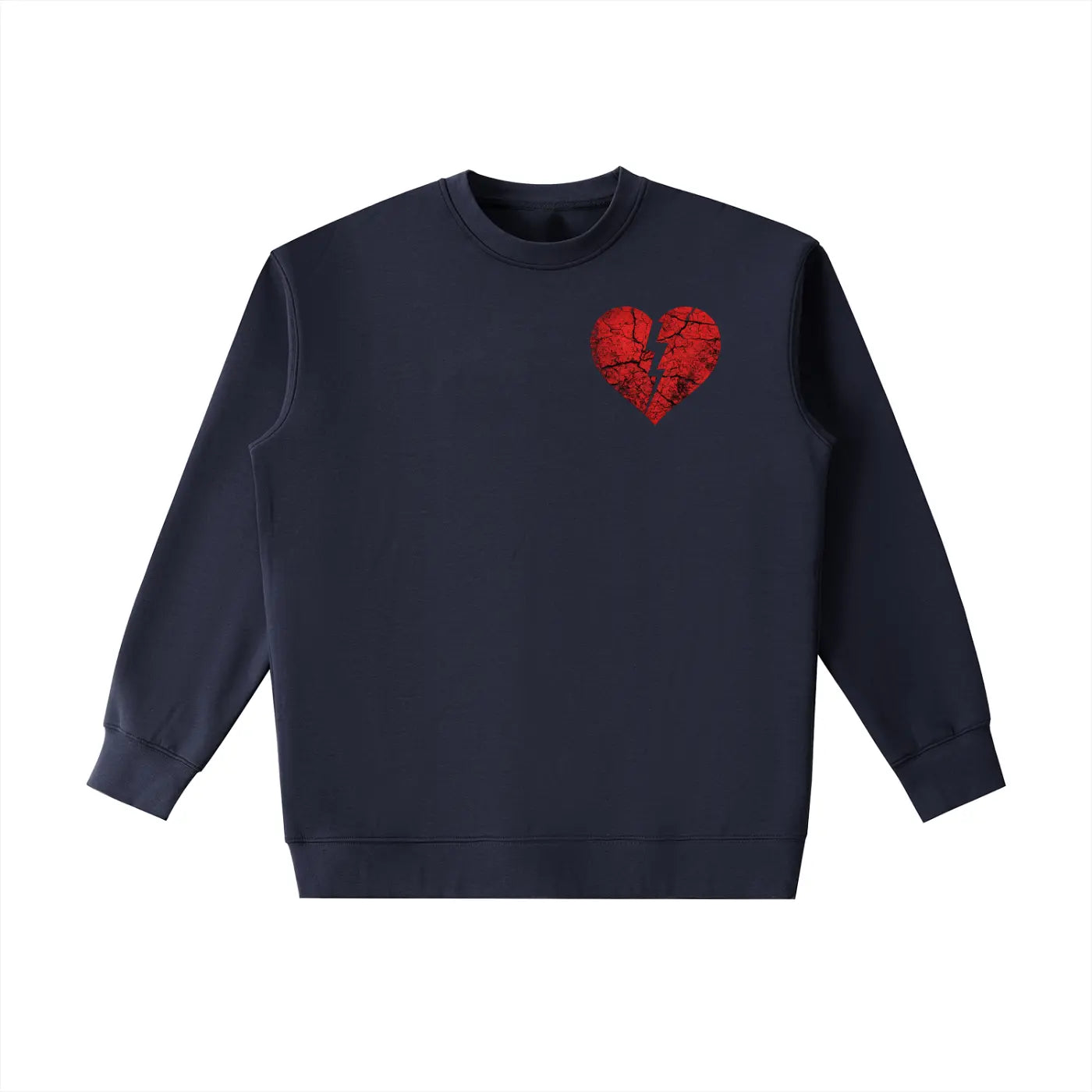 Essential Heavyweight Broken Heart Crewneck Sweatshirt - Built From Pain Clothing