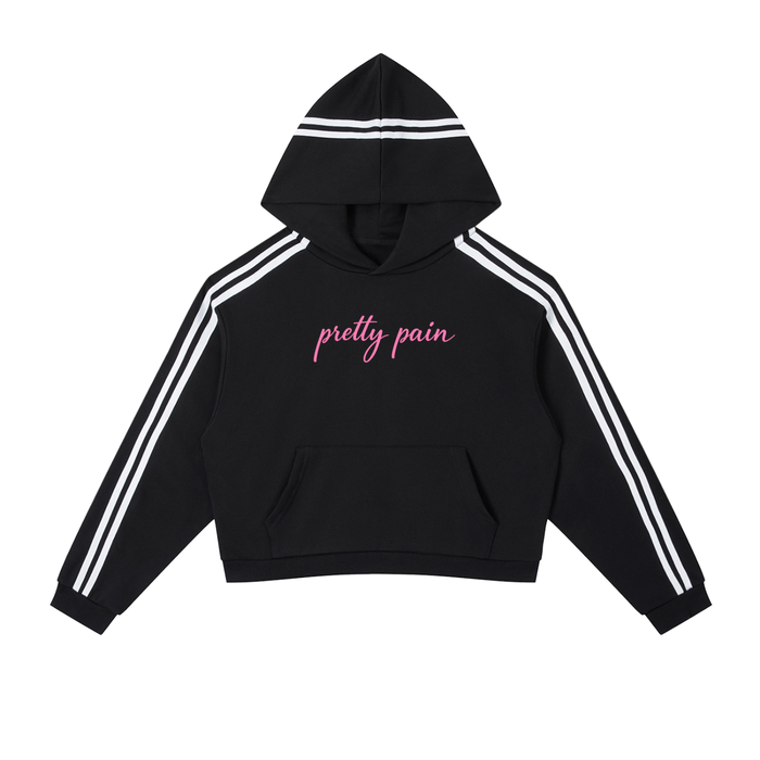 Contrast Side Stripe Cropped Hoodie ODMPOD