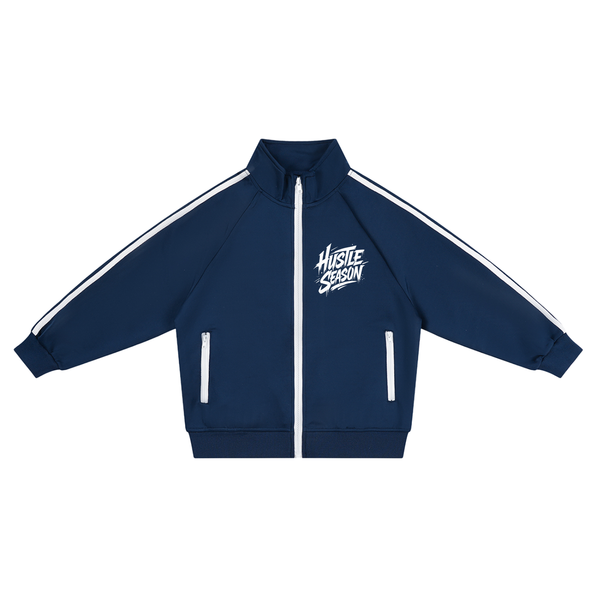 Kids HUSTLE SEASON ’ Contrast Tape Coach Jacket ODMPOD
